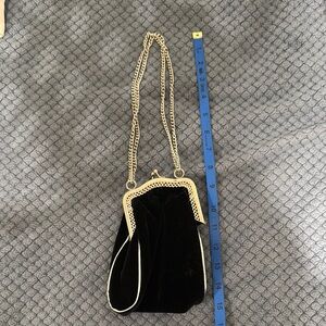 Elegant Black Velvet Chain Bag